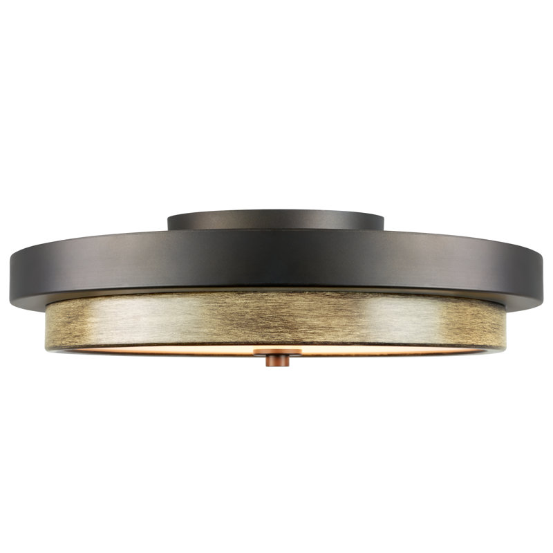 Kira Home Hermosa 14" Modern Semi Flush Mount Ceiling Light Smoked